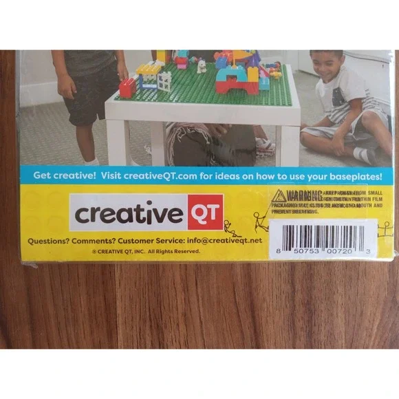 Creative 4 Pk Green Peel & Stick Baseplates 10"x10" Compatible Brick Plates NEW - Picture 9 of 15